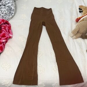 Brown Flared Leggings Size: 0 Length: Regular